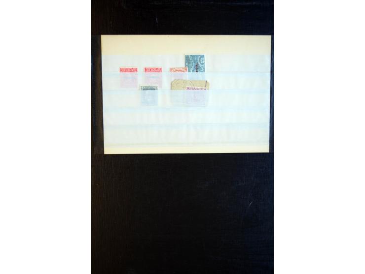 1854/1976, hochinteressanter Bestand von Lagerbüchern, Teilsammlung, viel Material in Tütchen und auf Loskarten, dabei gute T