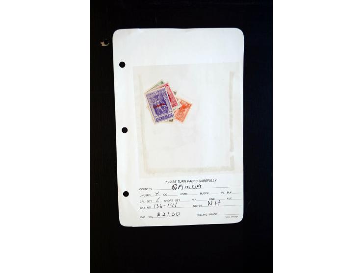 1854/1976, hochinteressanter Bestand von Lagerbüchern, Teilsammlung, viel Material in Tütchen und auf Loskarten, dabei gute T