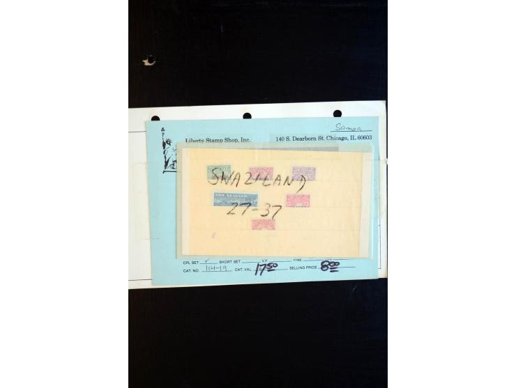 1854/1976, hochinteressanter Bestand von Lagerbüchern, Teilsammlung, viel Material in Tütchen und auf Loskarten, dabei gute T