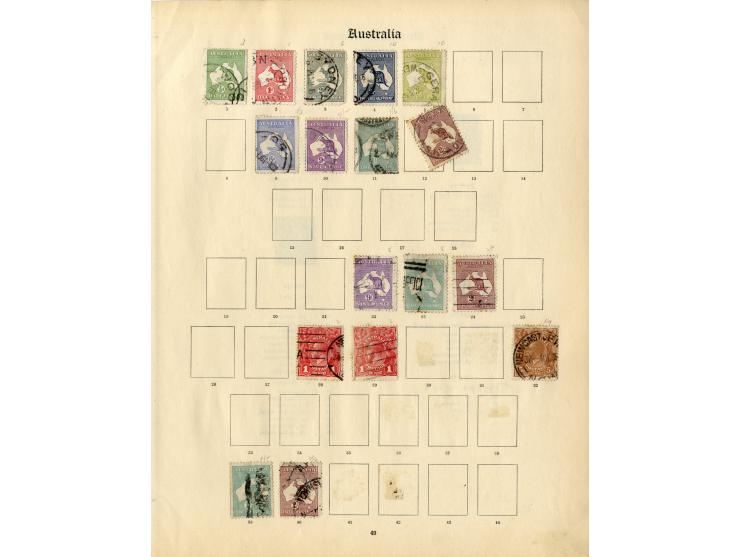 1877/1935, überwiegend gestempelte Sammlungen Australien, Aitutaki, Niue, Pernhyn, Nauru, Neuseeland und Samoa, ex Sammlung "