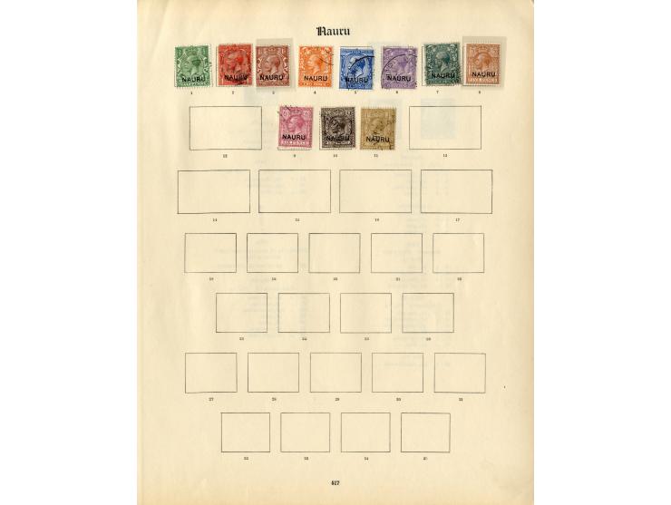1877/1935, überwiegend gestempelte Sammlungen Australien, Aitutaki, Niue, Pernhyn, Nauru, Neuseeland und Samoa, ex Sammlung "