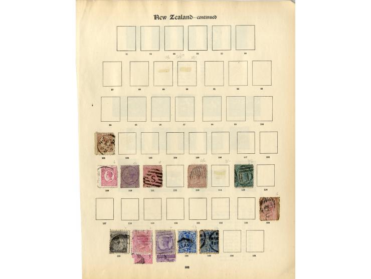 1877/1935, überwiegend gestempelte Sammlungen Australien, Aitutaki, Niue, Pernhyn, Nauru, Neuseeland und Samoa, ex Sammlung "