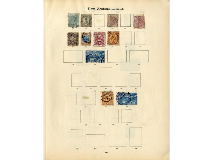 1877/1935, überwiegend gestempelte Sammlungen Australien, Aitutaki, Niue, Pernhyn, Nauru, Neuseeland und Samoa, ex Sammlung "