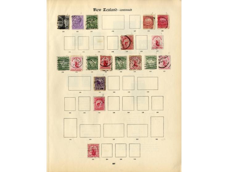 1877/1935, überwiegend gestempelte Sammlungen Australien, Aitutaki, Niue, Pernhyn, Nauru, Neuseeland und Samoa, ex Sammlung "