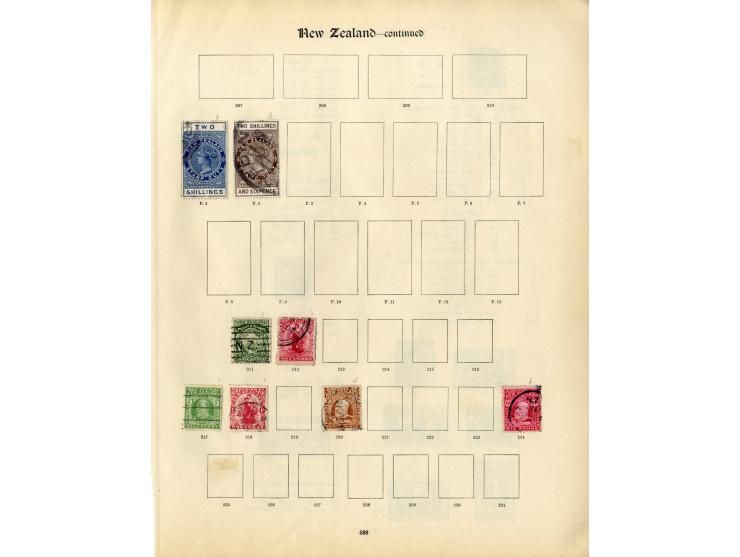 1877/1935, überwiegend gestempelte Sammlungen Australien, Aitutaki, Niue, Pernhyn, Nauru, Neuseeland und Samoa, ex Sammlung "