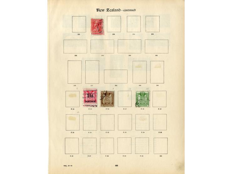 1877/1935, überwiegend gestempelte Sammlungen Australien, Aitutaki, Niue, Pernhyn, Nauru, Neuseeland und Samoa, ex Sammlung "