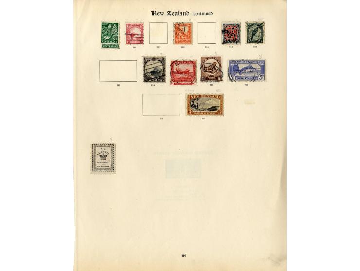 1877/1935, überwiegend gestempelte Sammlungen Australien, Aitutaki, Niue, Pernhyn, Nauru, Neuseeland und Samoa, ex Sammlung "