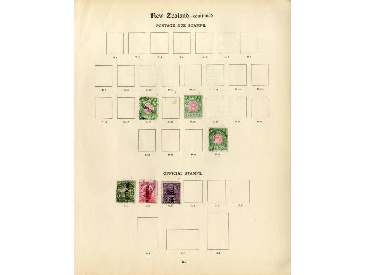 1877/1935, überwiegend gestempelte Sammlungen Australien, Aitutaki, Niue, Pernhyn, Nauru, Neuseeland und Samoa, ex Sammlung "