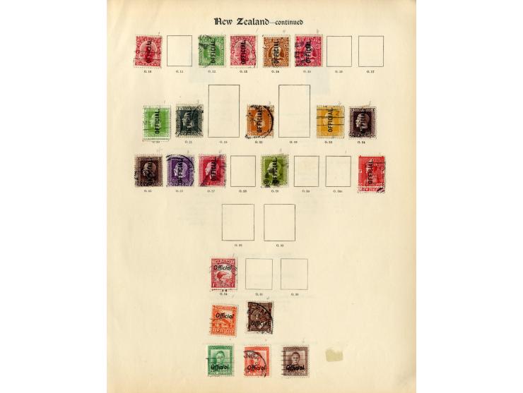 1877/1935, überwiegend gestempelte Sammlungen Australien, Aitutaki, Niue, Pernhyn, Nauru, Neuseeland und Samoa, ex Sammlung "