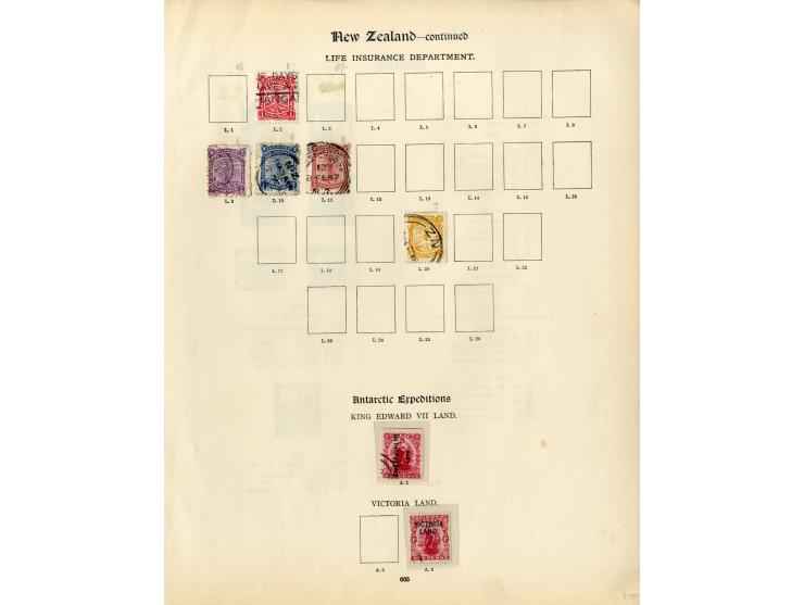 1877/1935, überwiegend gestempelte Sammlungen Australien, Aitutaki, Niue, Pernhyn, Nauru, Neuseeland und Samoa, ex Sammlung "