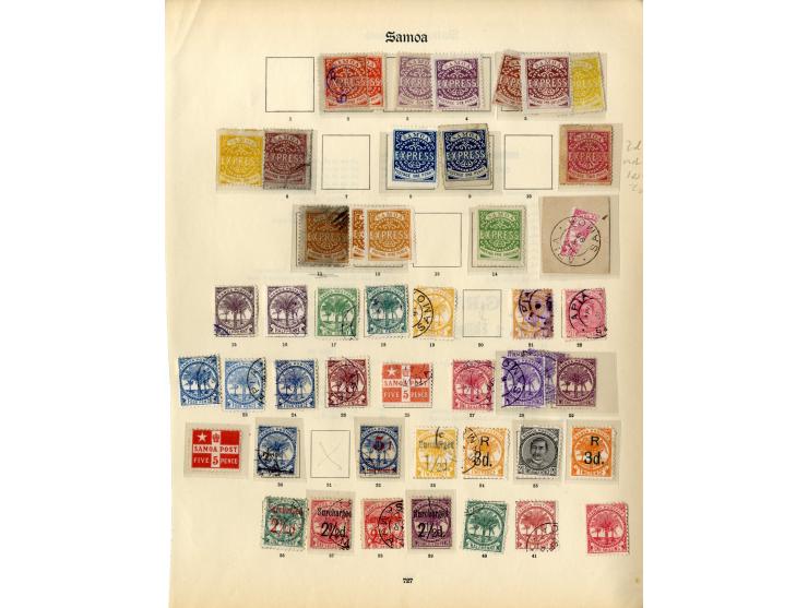 1877/1935, überwiegend gestempelte Sammlungen Australien, Aitutaki, Niue, Pernhyn, Nauru, Neuseeland und Samoa, ex Sammlung "