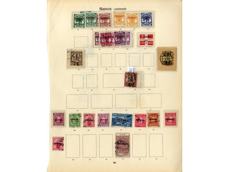 1877/1935, überwiegend gestempelte Sammlungen Australien, Aitutaki, Niue, Pernhyn, Nauru, Neuseeland und Samoa, ex Sammlung "