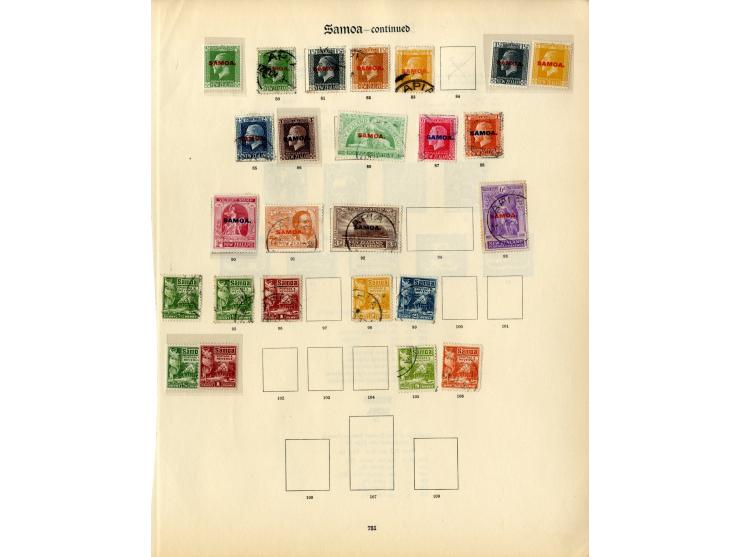 1877/1935, überwiegend gestempelte Sammlungen Australien, Aitutaki, Niue, Pernhyn, Nauru, Neuseeland und Samoa, ex Sammlung "