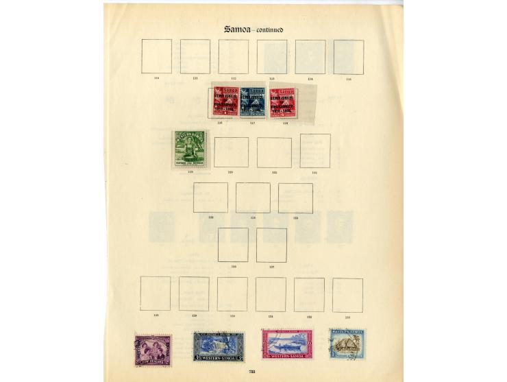 1877/1935, überwiegend gestempelte Sammlungen Australien, Aitutaki, Niue, Pernhyn, Nauru, Neuseeland und Samoa, ex Sammlung "