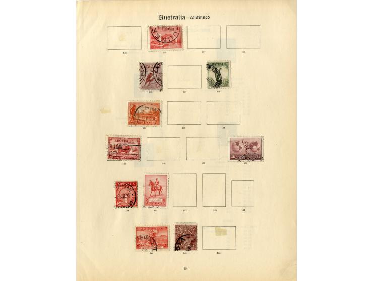 1877/1935, überwiegend gestempelte Sammlungen Australien, Aitutaki, Niue, Pernhyn, Nauru, Neuseeland und Samoa, ex Sammlung "