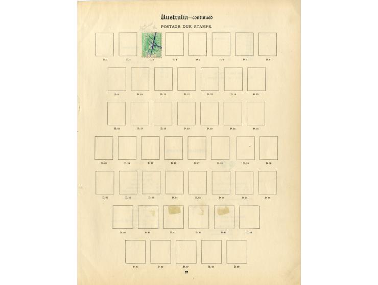 1877/1935, überwiegend gestempelte Sammlungen Australien, Aitutaki, Niue, Pernhyn, Nauru, Neuseeland und Samoa, ex Sammlung "
