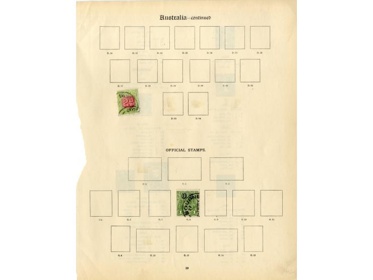 1877/1935, überwiegend gestempelte Sammlungen Australien, Aitutaki, Niue, Pernhyn, Nauru, Neuseeland und Samoa, ex Sammlung "