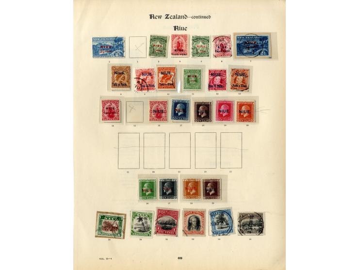1877/1935, überwiegend gestempelte Sammlungen Australien, Aitutaki, Niue, Pernhyn, Nauru, Neuseeland und Samoa, ex Sammlung "