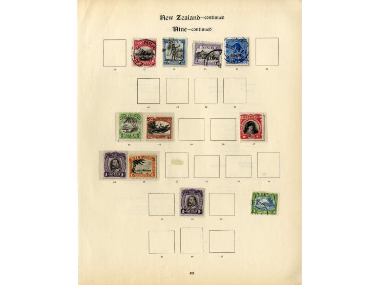 1877/1935, überwiegend gestempelte Sammlungen Australien, Aitutaki, Niue, Pernhyn, Nauru, Neuseeland und Samoa, ex Sammlung "