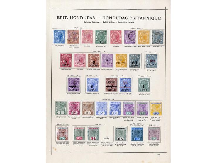 GUYANA UND HONDURAS: 1860/1913 (ca.), ungebrauchte und gestempelte Sammlung mit u.a. Honduras Mi. 49 und 63-65