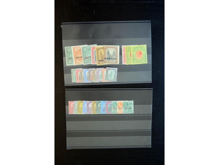 1869/1913 (ca.), ungebrauchte und gestempelte Sammlung mit vielen Shilling-Werten; einige fehlerhaft bzw. recht fest eingekle