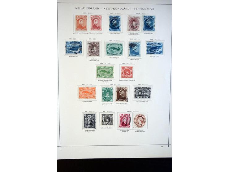 1851/1913 (ca.), ungebrauchte und gestempelte Sammlung mit u.a. Canada 38-53, dazu etwas Cayman-Inseln