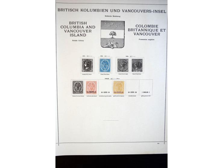 1851/1913 (ca.), ungebrauchte und gestempelte Sammlung mit u.a. Canada 38-53, dazu etwas Cayman-Inseln