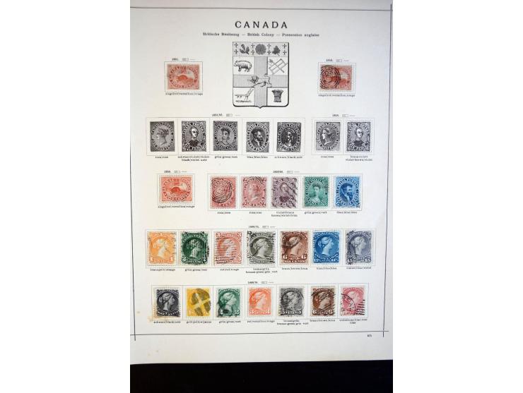 1851/1913 (ca.), ungebrauchte und gestempelte Sammlung mit u.a. Canada 38-53, dazu etwas Cayman-Inseln