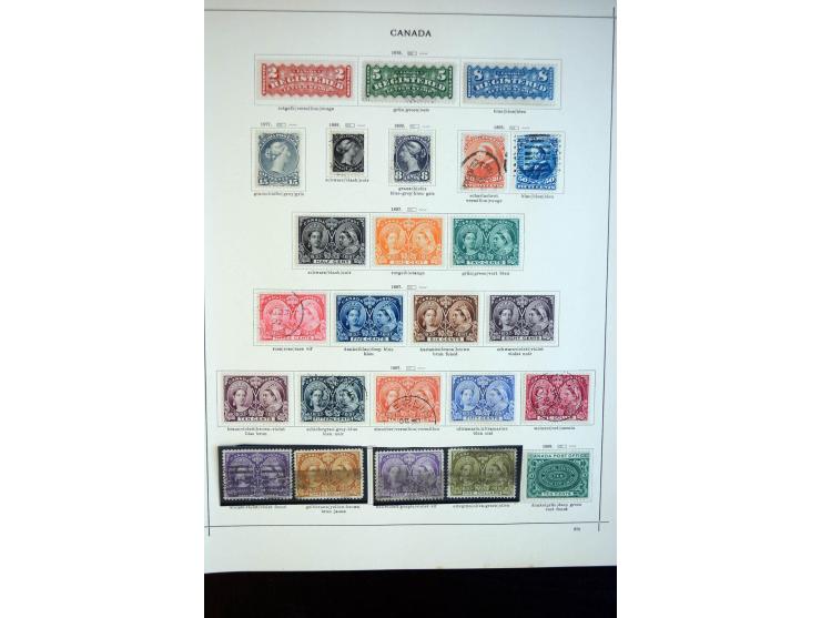 1851/1913 (ca.), ungebrauchte und gestempelte Sammlung mit u.a. Canada 38-53, dazu etwas Cayman-Inseln