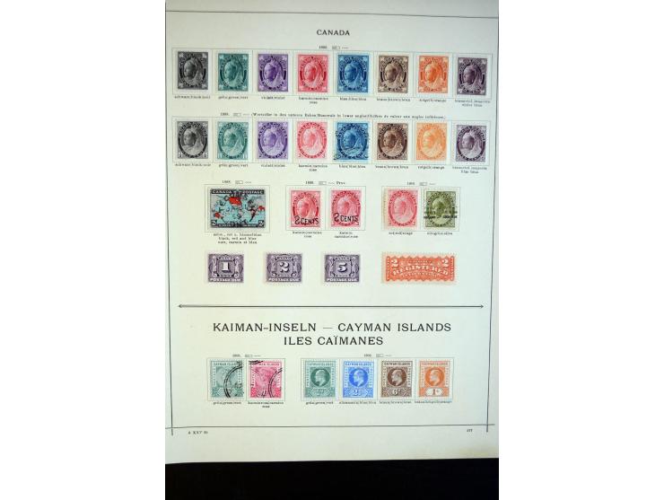 1851/1913 (ca.), ungebrauchte und gestempelte Sammlung mit u.a. Canada 38-53, dazu etwas Cayman-Inseln