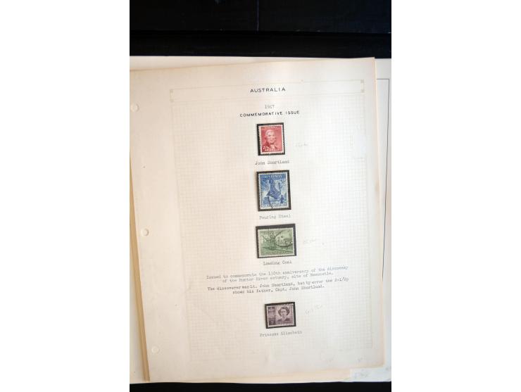 1854/1981, ungebrauchte/postfrische und gestempelte Partie in Teilsammlungen, Steckkarten und Tütchen, dabei Neusüdwales, Que
