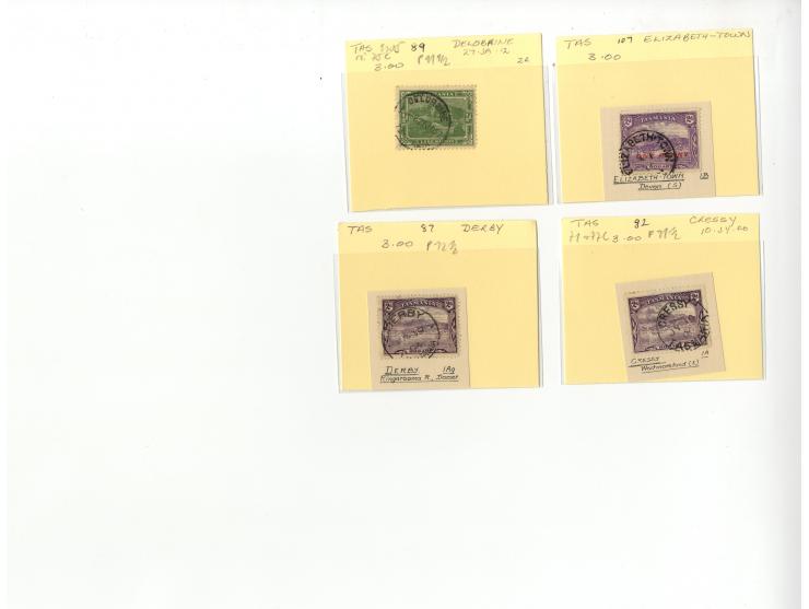 1856/1905 (ca.), Stempelsammlung (meist Nummernstempel) auf einigen hundert Marken aller Staaten, dazu Campbell H.M. Australi