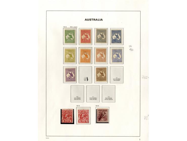 1913/95, postfrische, ungebrauchte und gestempelte Sammlung mit guten Ausgaben (SG nach Angabe des Einlieferers ca. £ 6.000,-