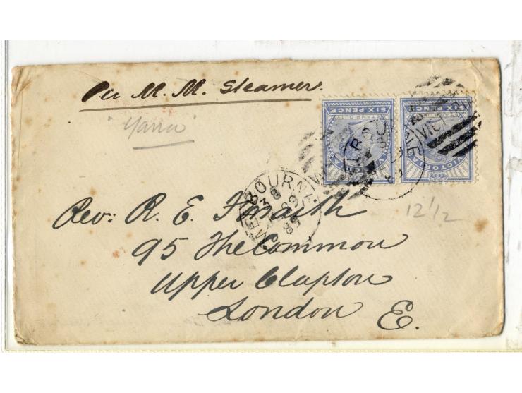 1852/1900, etwa 40 frankierte Briefe, dabei viele interessante und seltene Stücke, meist Auslandspost mit auch frühen Farbfra