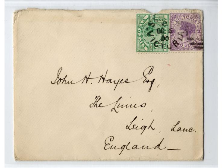 1852/1900, etwa 40 frankierte Briefe, dabei viele interessante und seltene Stücke, meist Auslandspost mit auch frühen Farbfra