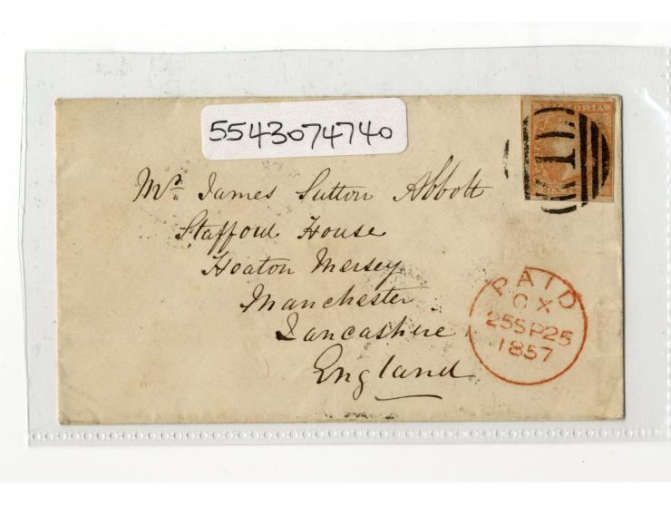 1852/1900, etwa 40 frankierte Briefe, dabei viele interessante und seltene Stücke, meist Auslandspost mit auch frühen Farbfra