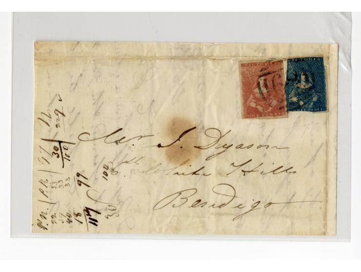 1852/1900, etwa 40 frankierte Briefe, dabei viele interessante und seltene Stücke, meist Auslandspost mit auch frühen Farbfra