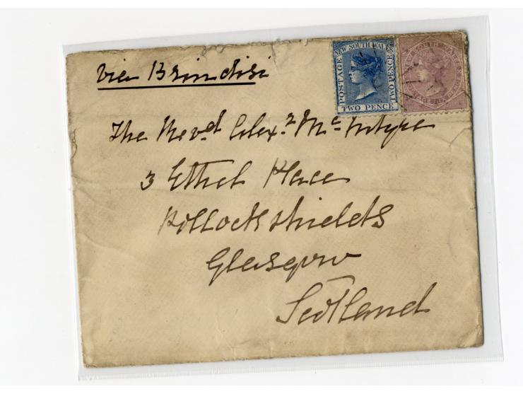 1852/1900, etwa 40 frankierte Briefe, dabei viele interessante und seltene Stücke, meist Auslandspost mit auch frühen Farbfra