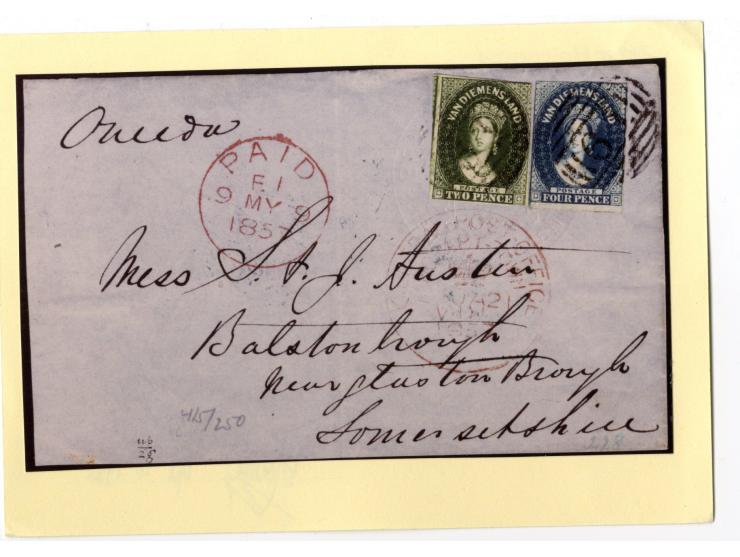 1852/1900, etwa 40 frankierte Briefe, dabei viele interessante und seltene Stücke, meist Auslandspost mit auch frühen Farbfra