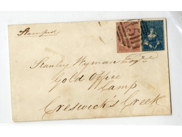 1852/1900, etwa 40 frankierte Briefe, dabei viele interessante und seltene Stücke, meist Auslandspost mit auch frühen Farbfra