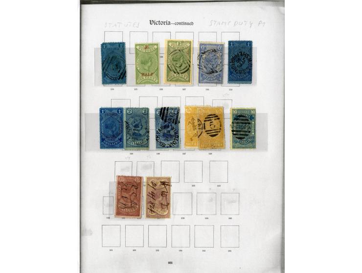 1870/82, Stempelmarken, fast ausschließlich gestempelte Sammlung, einige fiskalisch entwertet, dabei bessere, ex Sammlung "Fr