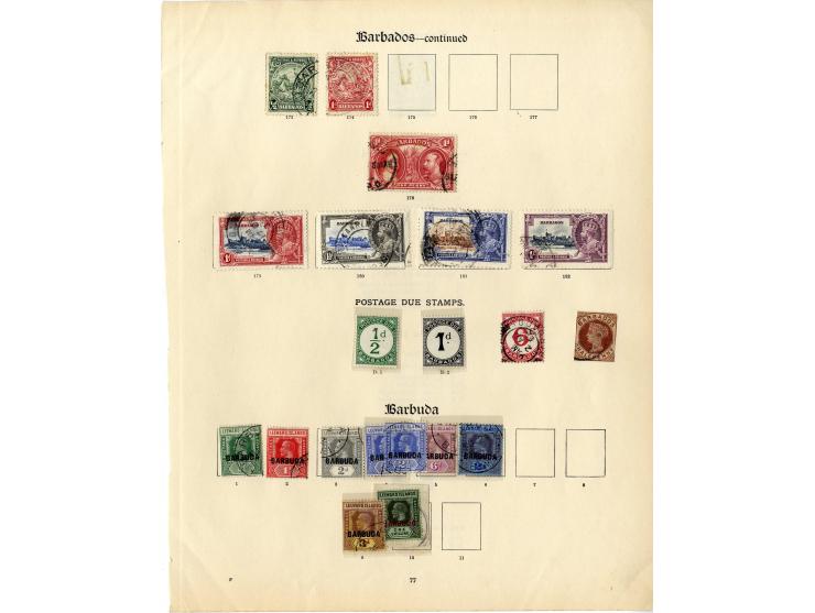 1852/1935, gestempelte Sammlung mit guten Werten und Sätzen, teils Beanstandungen, dazu etwas Barbuda, ex Sammlung "Frankfurt