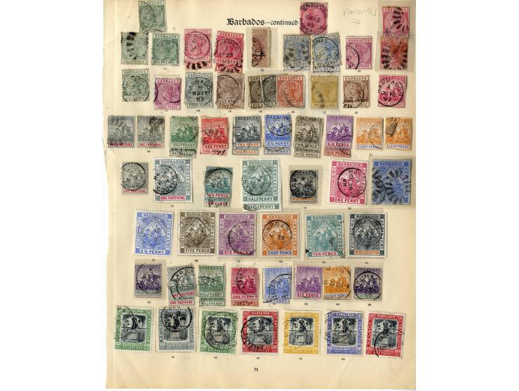 1852/1935, gestempelte Sammlung mit guten Werten und Sätzen, teils Beanstandungen, dazu etwas Barbuda, ex Sammlung "Frankfurt