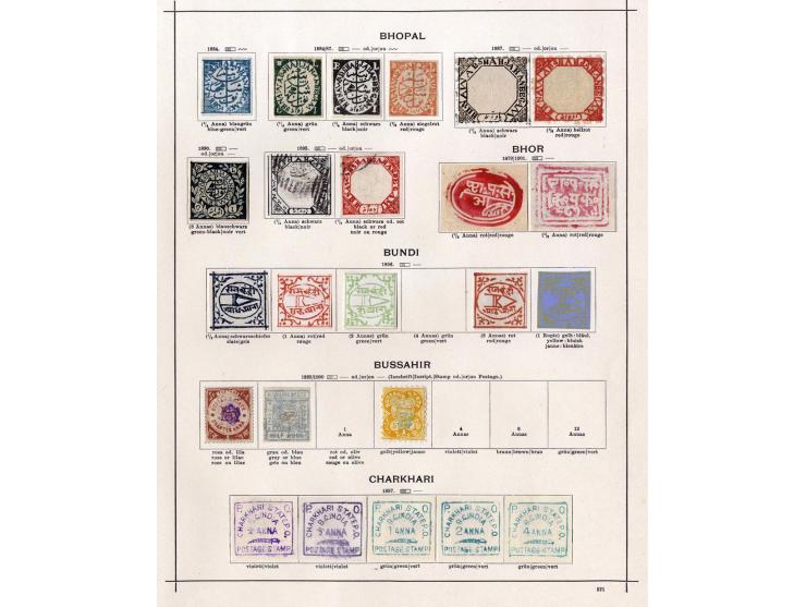 1854/1915 (ca.), ungebrauchte und gestempelte alte Sammlung mit schönem Teil Kleinstaaten