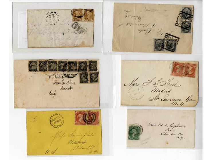 1853/99 (ca.), 26 Briefe, bis auf einen alle frankiert, dabei Einschreiben