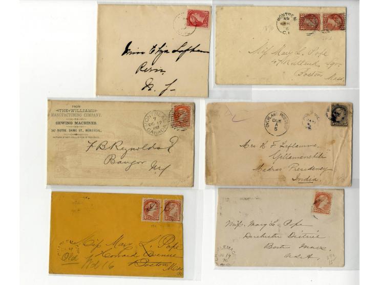 1853/99 (ca.), 26 Briefe, bis auf einen alle frankiert, dabei Einschreiben