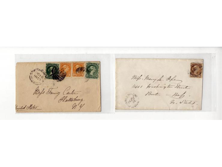 1853/99 (ca.), 26 Briefe, bis auf einen alle frankiert, dabei Einschreiben