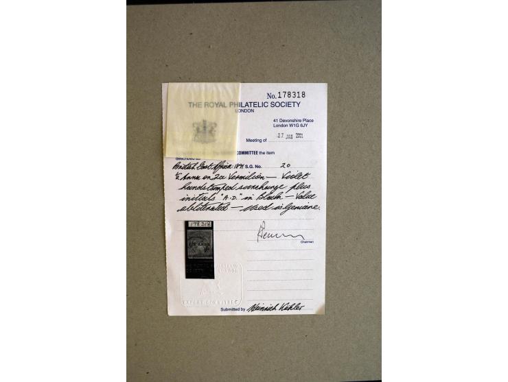 BRITISCH OSTAFRIKA: 1890/97, überwiegend gestempelte Sammlung mit u.a. Mi.-Nr. 1-3, 22 und 55 mit Fotoattest RPS etc., ex Sam
