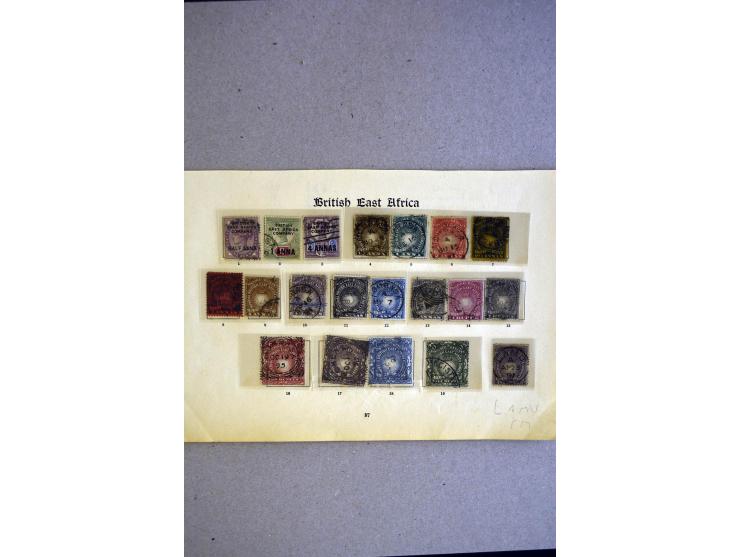 BRITISCH OSTAFRIKA: 1890/97, überwiegend gestempelte Sammlung mit u.a. Mi.-Nr. 1-3, 22 und 55 mit Fotoattest RPS etc., ex Sam