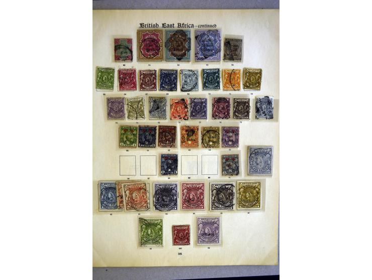BRITISCH OSTAFRIKA: 1890/97, überwiegend gestempelte Sammlung mit u.a. Mi.-Nr. 1-3, 22 und 55 mit Fotoattest RPS etc., ex Sam